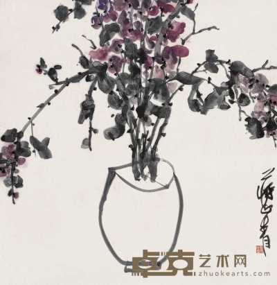 蒋山青 2006年作 瓶花 镜心 68×68cm